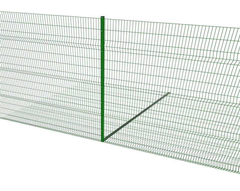 Technical render of a Perimeter Fencing 3M High Fence Post